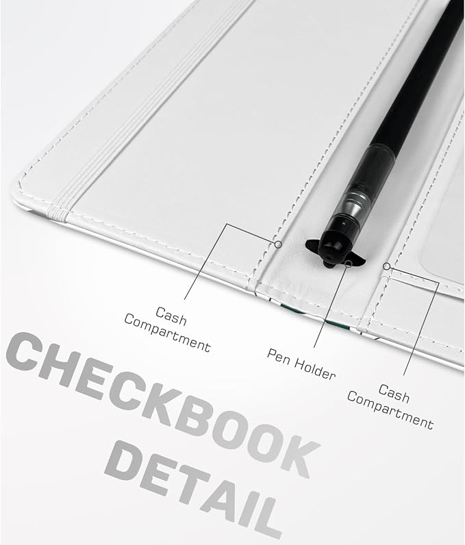 Printed Checkbook Cover, RFID Blocking Checkbook, Stylish, Lightweight, Slim Durable, Multi-Functional Checkbook Holder for Personal and Business Checks (Bohemia)