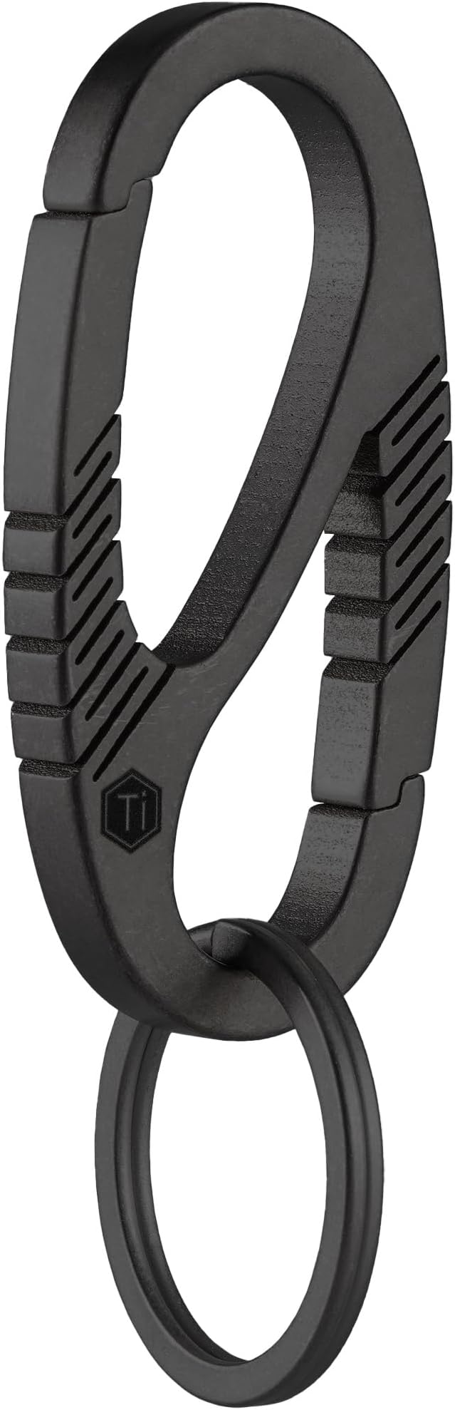 KeyUnity Titanium Carabiner Keychain Clip, Dual-Gate Quick Release EDC Key Ring Holder Organizer for Men and Women