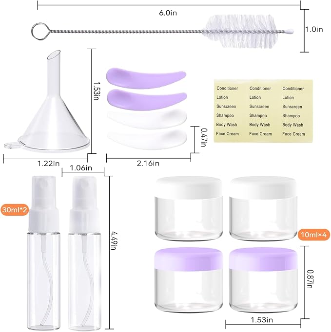 18 packs of toiletries travel bottles, TSA Approval silicone travel containers, leak proof refillable shampoo and conditioner are essential for travel, fitness, business trips, office use(pink)