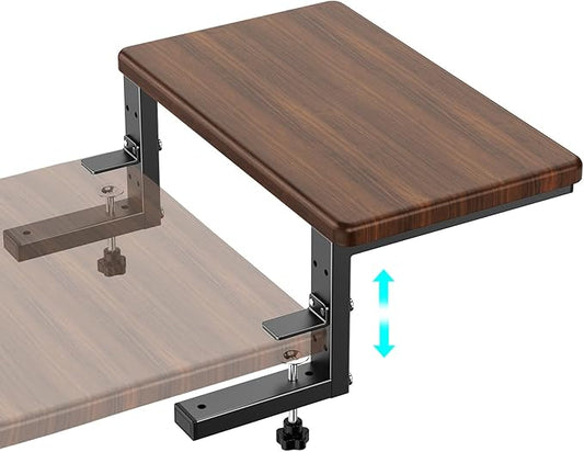 3 in 1 Clamp on Desk Extension & Monitor Shelf,16.5" Desktop Organizer, Adjustable Height Heavy Duty Desk Shelf Organizer for Gaming,Printer Stand,Computer Monitor and Laptop Riser,Office Accessories