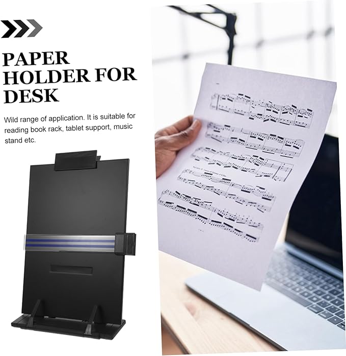 Adjustable Document Holder Stand for Desk Versatile Reading Rack for School Office Home Library for Hands Reading Typing Smooth Surface Angle