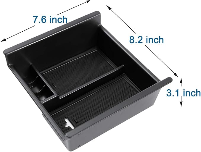 JDMCAR Center Console Organizer Compatible with Toyota 4Runner Accessories 2010-2024 and Kia Telluride (2020-2024), Insert ABS Black Materials Tray, Armrest Box Secondary Storage