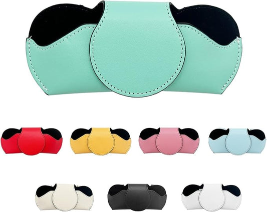 Sunglass Holder for Car Visor, Leather Sun Visor Glasses Storage Case, Car Visors Sunglasses Holder for Cars (Cyan)
