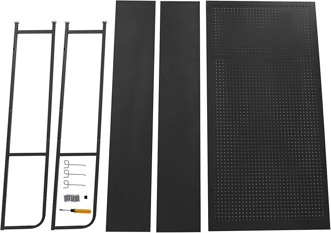 Desk Hutch Shelf 2 Tier Countertop Desktop Bookshelf with Pegboard, Metal Desk Top Bookcase for Computer Desk, Desk Storage Organizer Rack for Dorm Office Home Bedroom(Black, 115cm/45.3in)