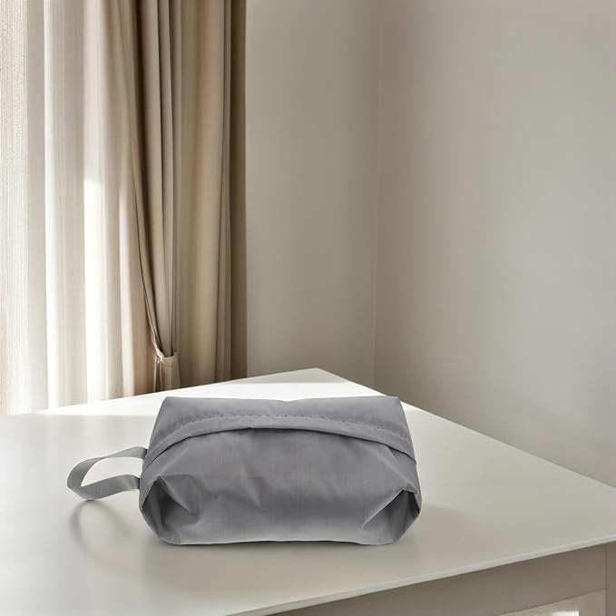 ORFOFE 5pcs Portable Underwear Travel Organizer Bags Set, Waterproof Gray Storage Pouches with Handheld Design for Suitcase Packing and Daily Use