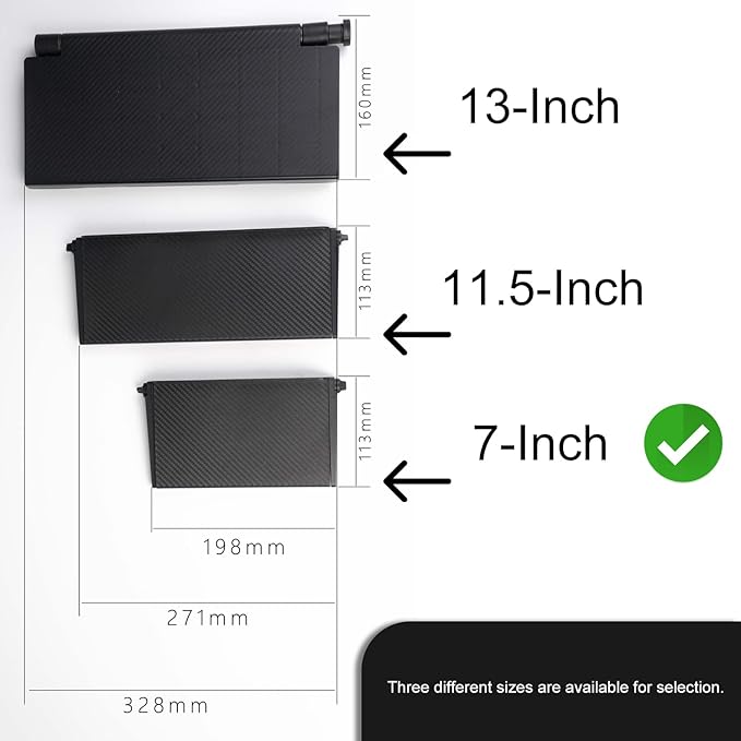7-Inch Adjustable Screen Top Shelf Organizer for TV Computer Monitor Flat Screen 'TV Mount Top Shelf Used to Place Soundbar Cable Box Speakers Apple TV Play-Station Camera Frames Remote-Black