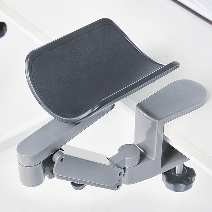 Ergonomic Arm Support for Desk Office Rotating Mouse Arm Rest Mouse Pad Clamp-On Mouse Shelf Desk Hand Rest for Computer Table Arm Support Mouse Pad Tray