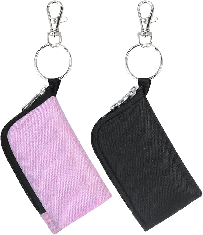 Meiiy Car Key Fob Cover,Car Key Holder Keychain Car Key Case Car Key Sleeve Pouch Small Zipper Bag With Keychain