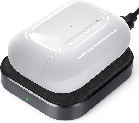 AirPods Pro Charger, Wireless Charging Station for AirPods Pro 3/ Pro 2/Pro, Wireless Charger for Airpods 4 (with Active Noise Cancellation)/ 3rd/ 2rd, Black