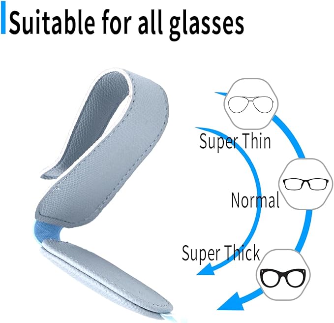 Yuoyar 2 Packs Magnetic Sunglass Holder for Car Visor - Universal Sunglasses Clip for Different Size Eyeglasses - Convenient Interior Car Accessories (Blue)