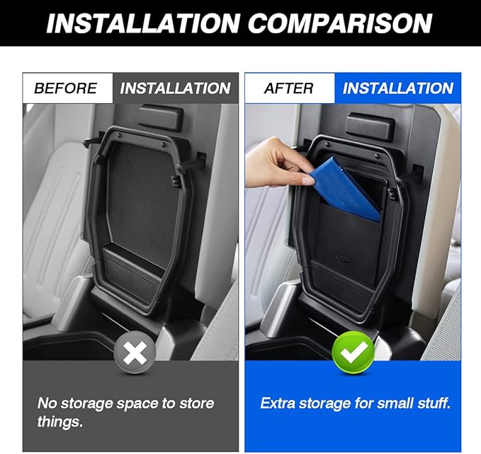 Karltys Center Console Hidden Organizer for Land Rover Defender Accessories Defender 90 110 130 2020-2025 2026 Armrest Hidden Storage Box Compartment