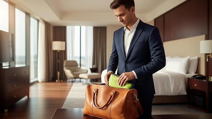 GOX Premium Toiletry Bag, Dopp Kit Case For Travel, Multifunction Organizer Pouch (Green/Grey)