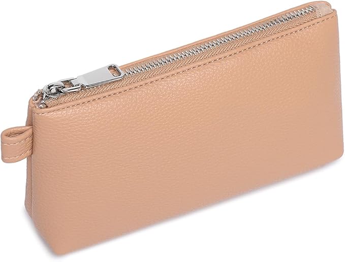 PU Leather Makeup Simple and Convenient Handbag Small Exquisite Storage Bag (PU/Camel Pink)