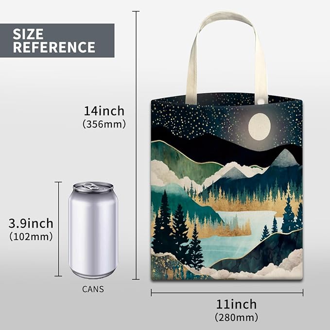 Car Trash Can, Cute Car Trash Bag, Hanging Car Organizer and Storage Bag, Trash Bin for Car Accessories, Vehicle, Travelling, Camping Night Forest Mountain