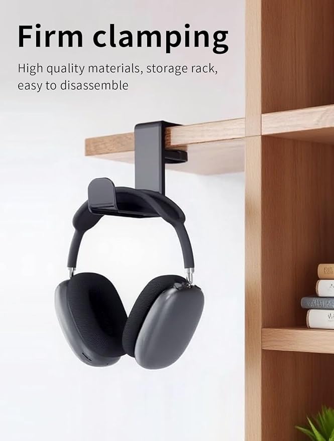 Headphone Hook，Headphone Stand，PC Gaming Headset Holder for Desk，Desk Headphone Hanger，Desk Hook with 360-Degree Adjustable Rotation