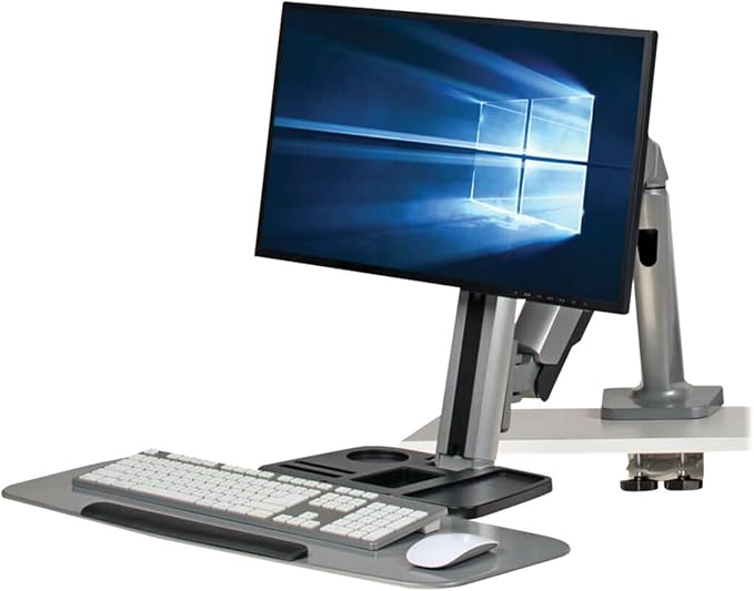 Tripp Lite Desk Mount for Sit Stand Desktop Workstation Height-Adjustable Standing Desk, Single Display (WWSS1332C)