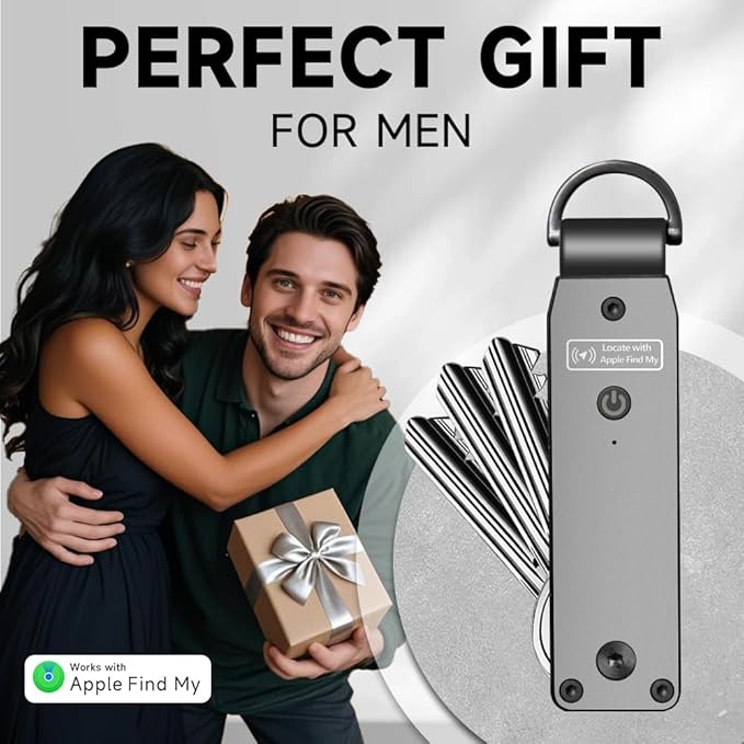 Key Organizer Men's Keychains with Smart Tracker, Key Finder, Compact Key Holder -Minimalist Key Case Metal Car Key Chain