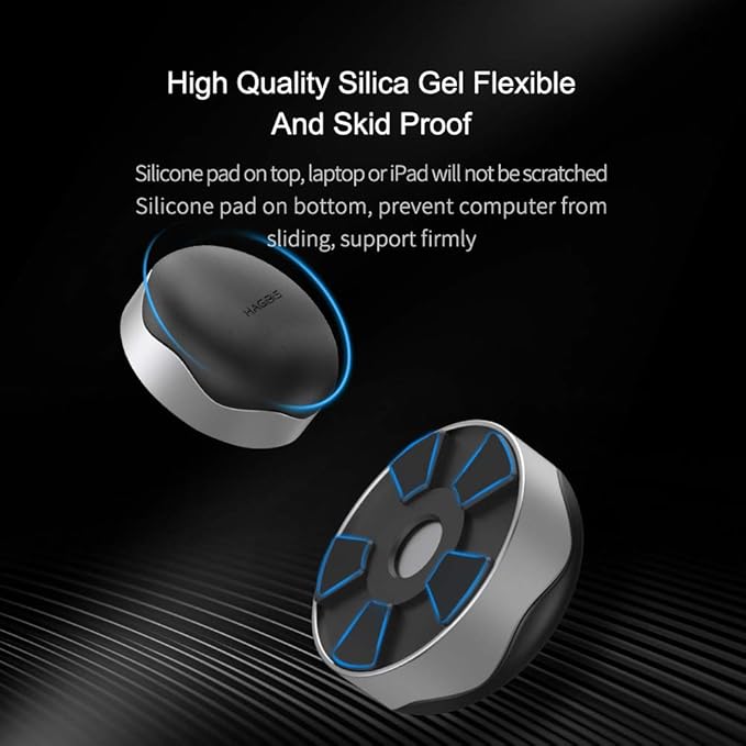 Hagibis Laptop Cooling Pad, Ergonomic Laptop Stand Small Invisible Cooler Ball Portable Magnetic Foot Heat for MacBook Pro Computer