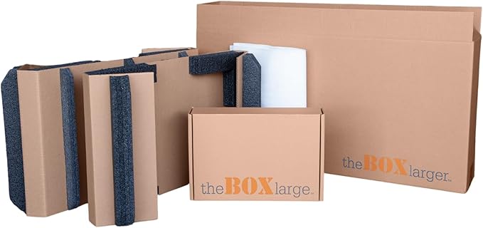 Universal 23" - 27" Dual Monitor and Laptop Shipping Box, Secure and Protective All-In-One Computer Monitor and Laptop Shipping Box, EPE USA theBOXlarger