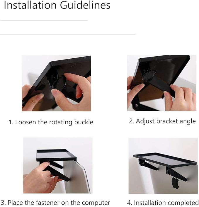 11.5 Inch Adjustable Screen Top Shelf Organizer for TV Computer Monitor Flat Screen, TV Mount Top Shelf Used to Place Soundbar Cable Box Speakers Apple TV Play-Station Camera Frames Remote