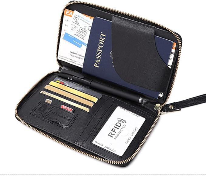 Family Passport Holder for Travel Women and Men RFID Passport Holder with Card Slots Holder Passport Case Passport cover Passport Wallet Travel Essentials and Accessories
