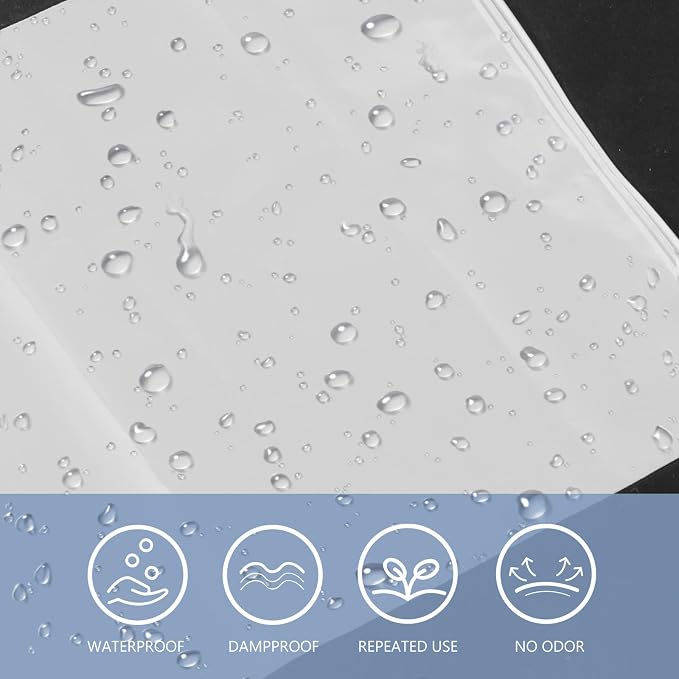 10Pcs Waterproof Travel Clothes Packaging Bags Zipper Sealed Storage Pouches for Garment Socks Underwear Organizer, Dustproof Packing Organizers for Suitcases (24X35Cm, 28X40Cm,