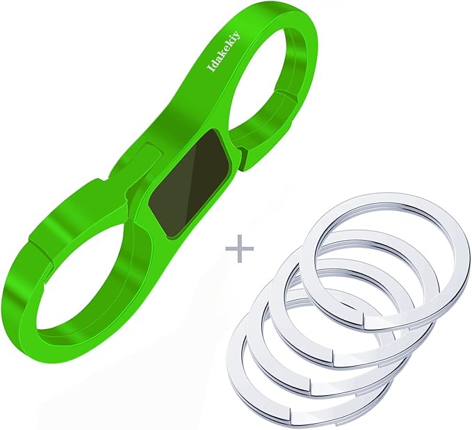 Idakekiy Key Chain Quick Release Spring with 4 Key Rings Heavy Duty Car Keychain Organizer for Men and Women
