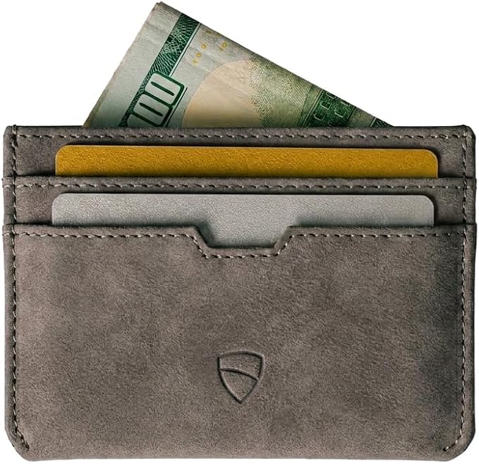 Vaultskin MOORGATE Slim Card Holder – Minimalist Leather Wallet with RFID Blocking, Front Pocket Credit Card Case for Men & Women