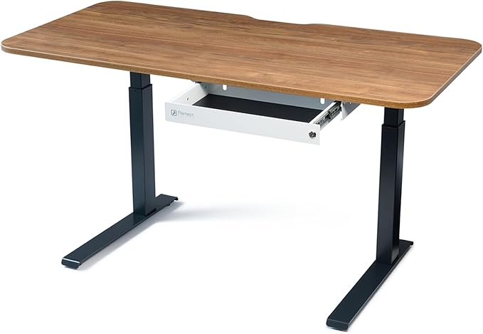 PERFECT POSTURE Max Under Desk Storage Drawer – Large Desk Drawer with Lock for Regular & Sit-Stand Standing Desks, White (19.3" x 10")