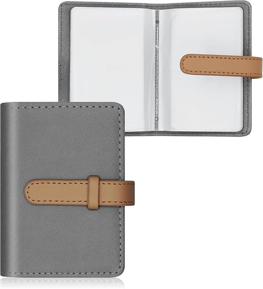 Credit Card Holder with 26 Suitable Slot, ID Card Case PU Leather Wallet for Women Men Business Organiser Pocket (Silvery)