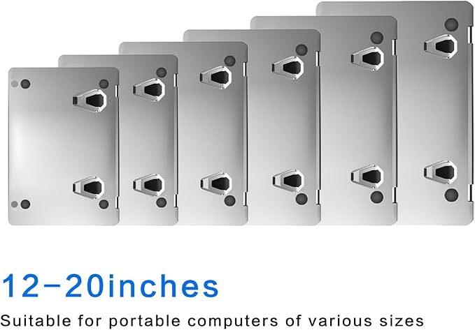Laptop Stand Portable,Zinc Alloy Laptop Mini Stand,Laptop Riser Invisible,Ergonomic Laptop Stand Cooling Suitable for 12-20 Inches Laptop.（Silver-2pieces）