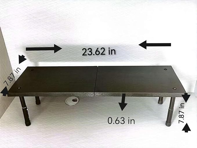 Black desktop monitor stand, comfortable lifting, computer storage, mobile phone, tablet, headphones, gaming, home appliances, office supplies