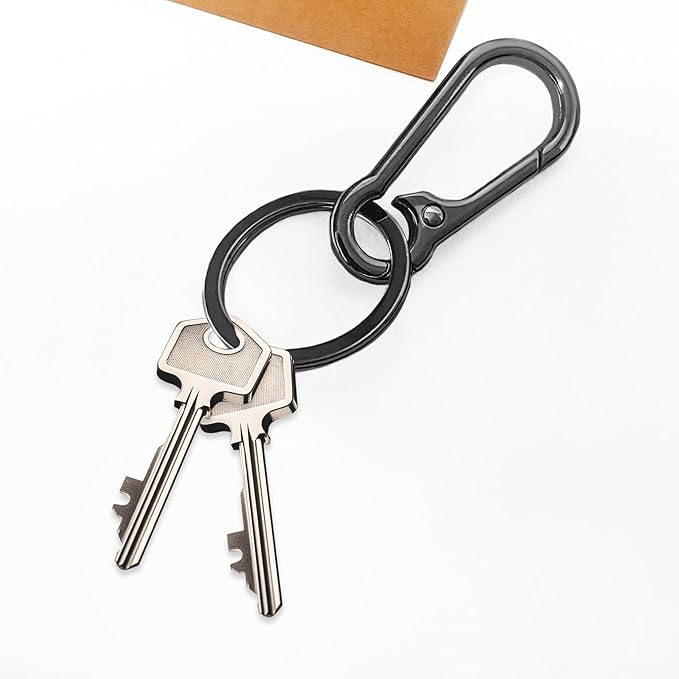 Metal Keychains for Women Men, Key Chain Ring Clip Holder Organizer for Home Car, Cut Keyring Accessories