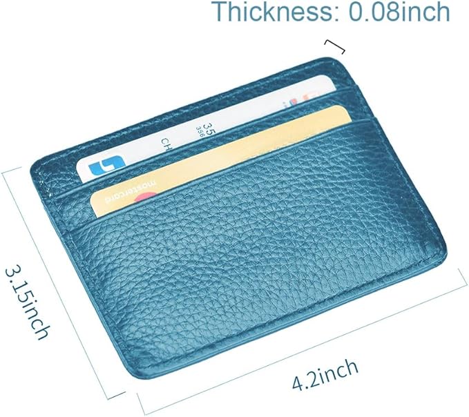 EASTNIGHTS Credit Card Holder Slim Wallet Leather Minimalist Wallet with ID Window