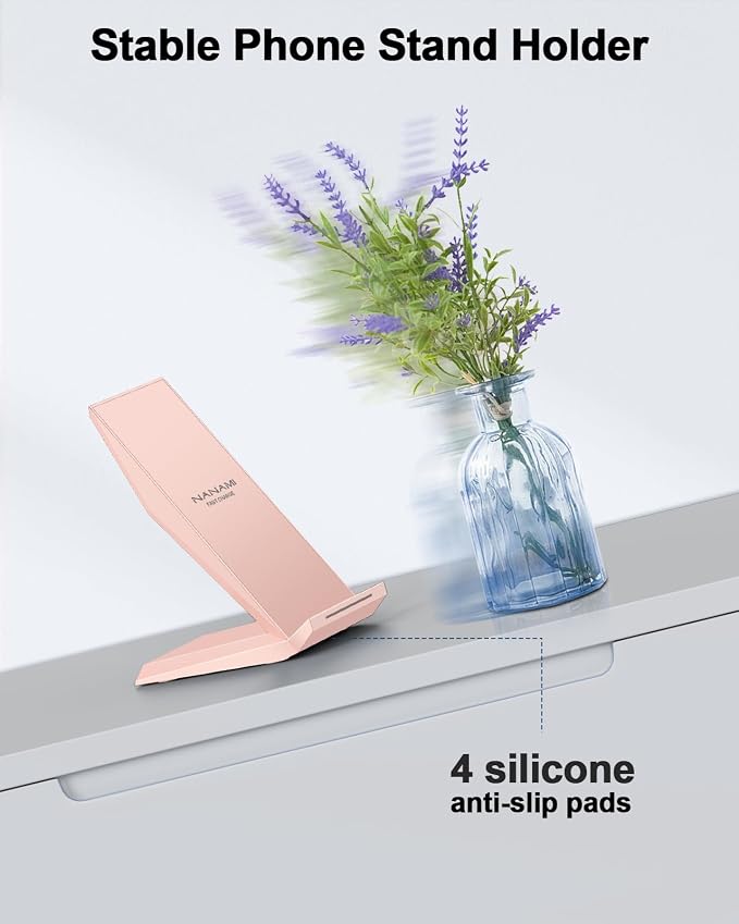 NANAMI Wireless Charger 2 Pack - Fast Wireless Charging Stand for iPhone 17/17 Air/16/16 Plus/16 Pro Max/16 Pro/15/14/13/12, Phone Charger Compatible Samsung Galaxy S26/S25/S24/S23/S22/S21,Pixel 6/5