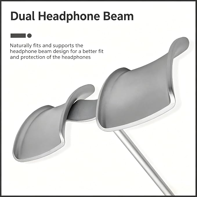 Headphone Stand Holder, Stable Portable Space,Saving Multi,Headphone Holder for Home, Office, Desktop, Gaming Setup (silver)