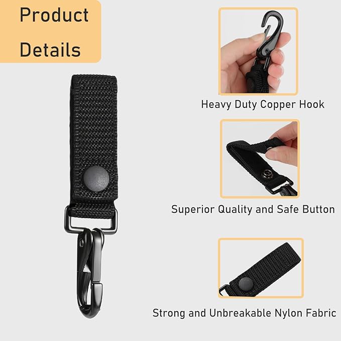 Heavy Duty Belt Keeper Clip, Strong Metal Police Key Chain Clip for Law Enforcement Police Belt Accessories