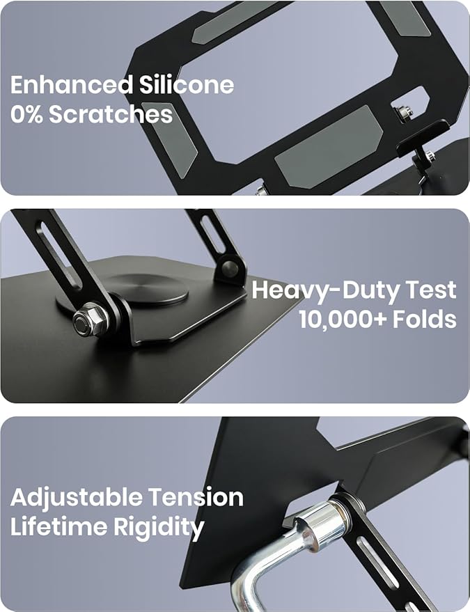 Laptop Stand for Desk, 360 Rotating Computer Riser with Adjustment Wrench, Ergonomic Laptop Riser for Collaborative, WorkFoldable & Portable Heavy Duty Stand Fit 10-16??Laptops