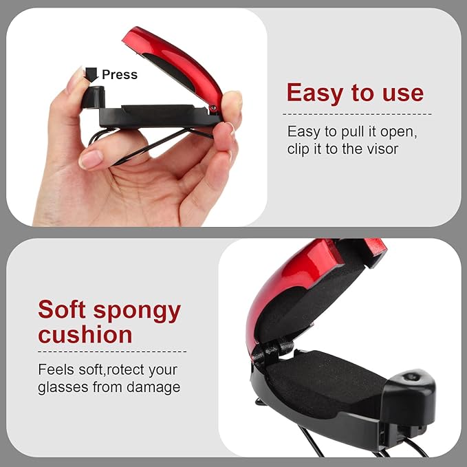 Frienda 10 Pieces Auto Car Vehicle Sun Visor Clip Holder for Sunglasses Glasses Holder Hanger Eyeglasses Mount Ticket Card Clip Car Accessories(Colorful)