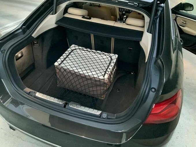 Trunk Organizer Cargo Net for BMW 4-Series 2014-2025 – Floor Style Cargo Net for Hatchback Coupe – Premium Mesh Car Trunk Organizer Vehicle Carrier Storage–Compatible with BMW 4-Series