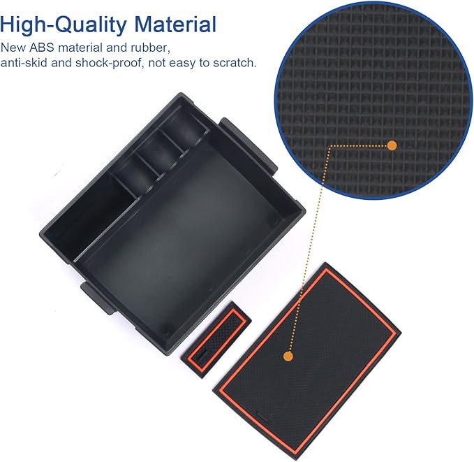 Double Layer, 2022-2025 2026 Maverick Center Console Organizer for Ford Maverick (XL/XLT/Lariat/Tremor/Lobo), Durable ABS Plastic Console Tray Insert 2024 Maverick Hybrid Accessories (Orange)