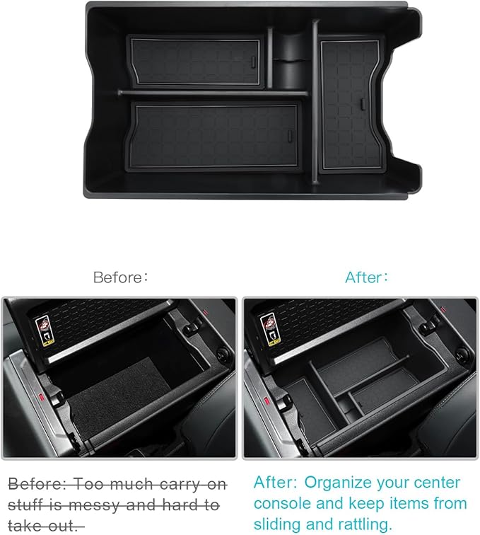 CDEFG for 2026 RAV4 Center Console Organizer Tray for 2026 Toyota RAV4 (LE/XSE/SE/XLE Premium/Woodland/XSE/Limited) Accessories Middle Console Armrest Storage Box