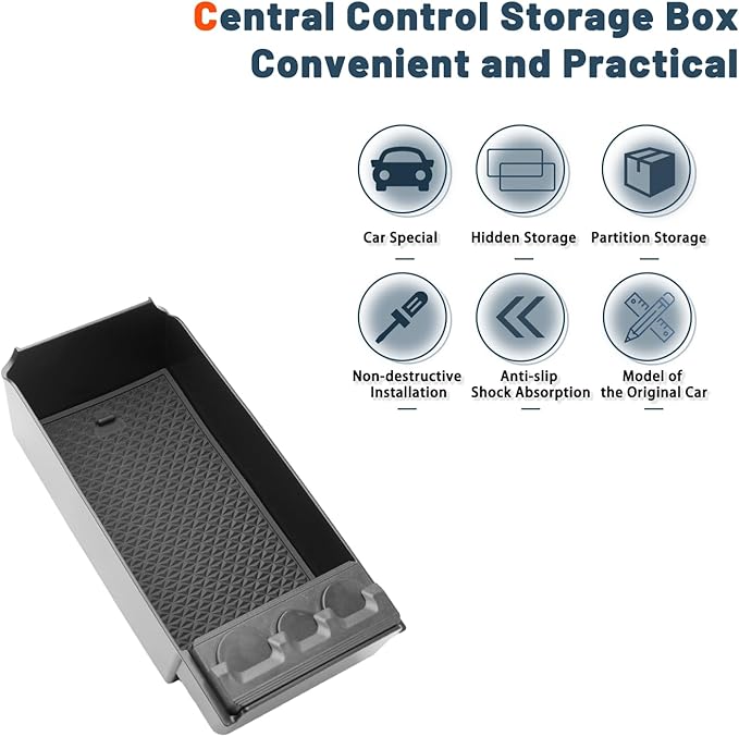 GLA250/GLA250 4MATIC/AMG GLA35/AMG GLA45/GLB 250 Center Console Organizer for GLA250 Mercedes Benz Accessories Armrest Console Glove Tray Compatible with 2020-2026 Mercedes Benz GLA H247 & GLB250
