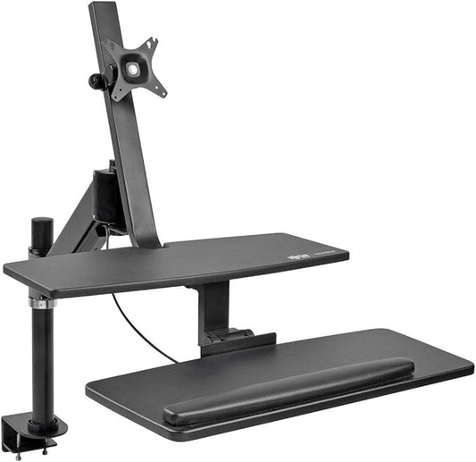 TRIPP LITE Sit Stand Desktop Workstation, Adjustable Standing Desk with Clamp (WWSS1327CP)
