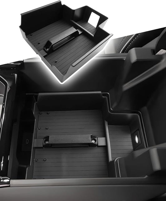 CDEFG for GMC Sierra EV 2025 2026 Accessories Center Console Organizer Tray Sierra EV 2025+ Armrest Storage Middle Console Insert (GMC Sierra EV 2025+)