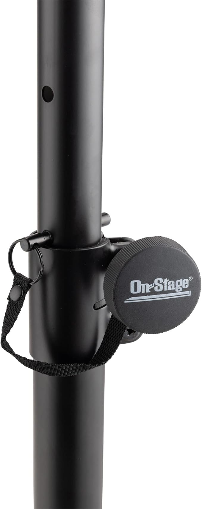 On-Stage SMS6600-P Hex-Base Monitor Stands Pair(Height-Adjustable Pedestal Studio Speaker Stands, Locking Pin, Hexagonal Base, Steel Construction, Nonslip Rubber Feet, Optional Floor Spikes, Black)