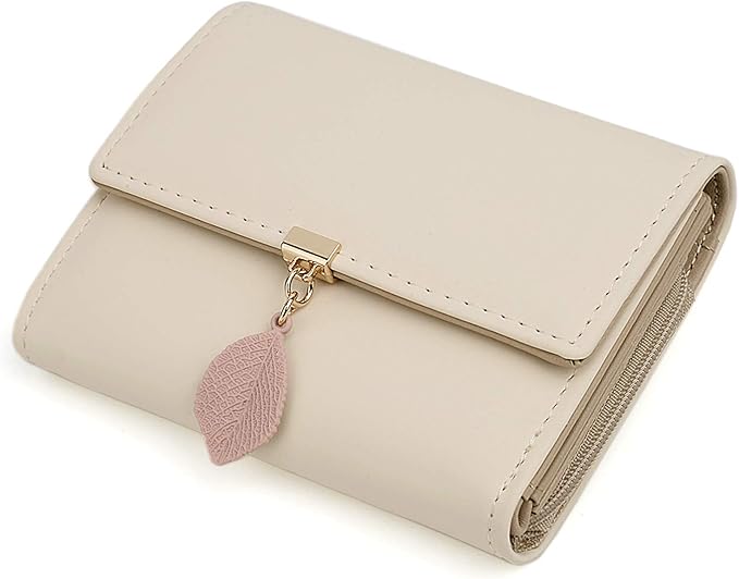 UTO RFID Wallet for Women PU Leather Leaf Pendant Card Holder Phone Checkbook Organizer Zipper Coin Purse | Leaf Pendant, Card Holder, Phone, Checkbook, Organizer, Zipper