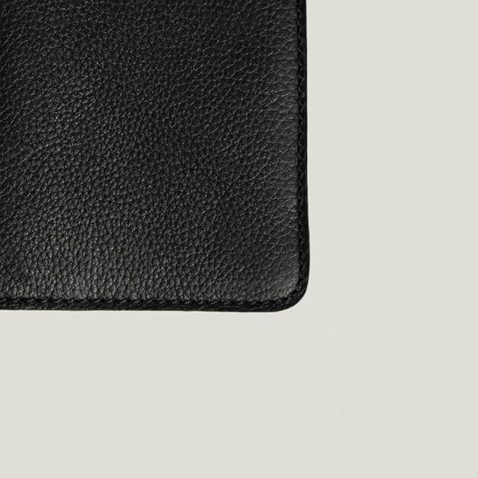 PEGAI Personalized Leather Passport Holder Cover Wallet Travel Essentials | 100% Soft Touch Rustic Travel Wallet Case, International Travel Must Haves | DeKalb (Charcoal Black)