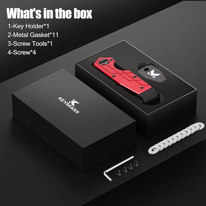 Key Organizer for Men Compact Key Holder Minimalist Key Case Metal Key Chain Key Holder for Keychain Secures 2-5 Keys