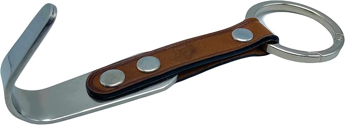 Car Headrest Hanger Hooks 2 Pack Premium Leather Stainless Steel Car Seat Head Rest Storage Organizer Universal for Handbag Purse Vehicle Car Rustic Brown
